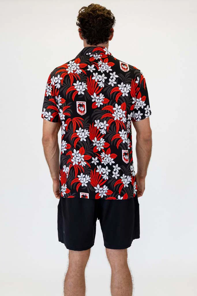 St George Dragons 'Reef' Hawaiian Shirt Adult - Image 4