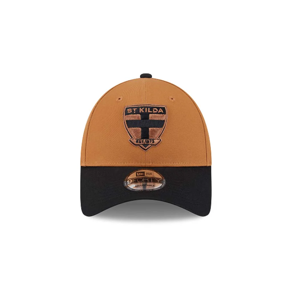 St Kilda Saints 9Forty Cap Light Brown Black - Image 2