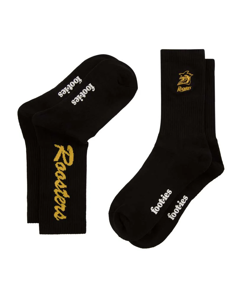 Sydney Roosters Black Sneaker Sock 2 Pack - Image 2
