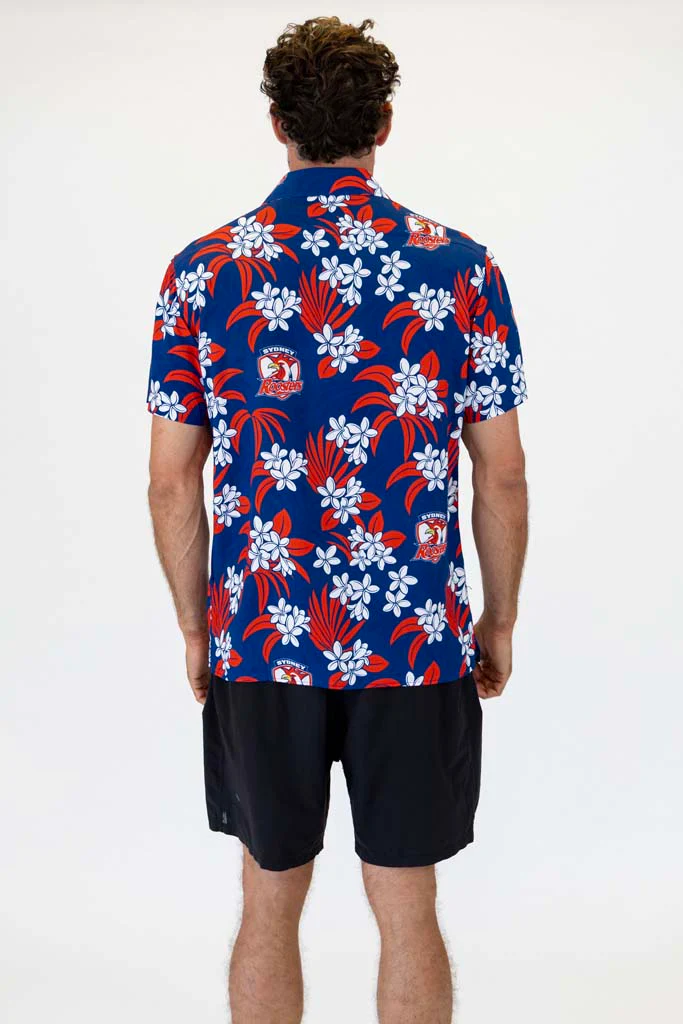 Sydney Roosters 'Reef' Hawaiian Shirt Adult - Image 4