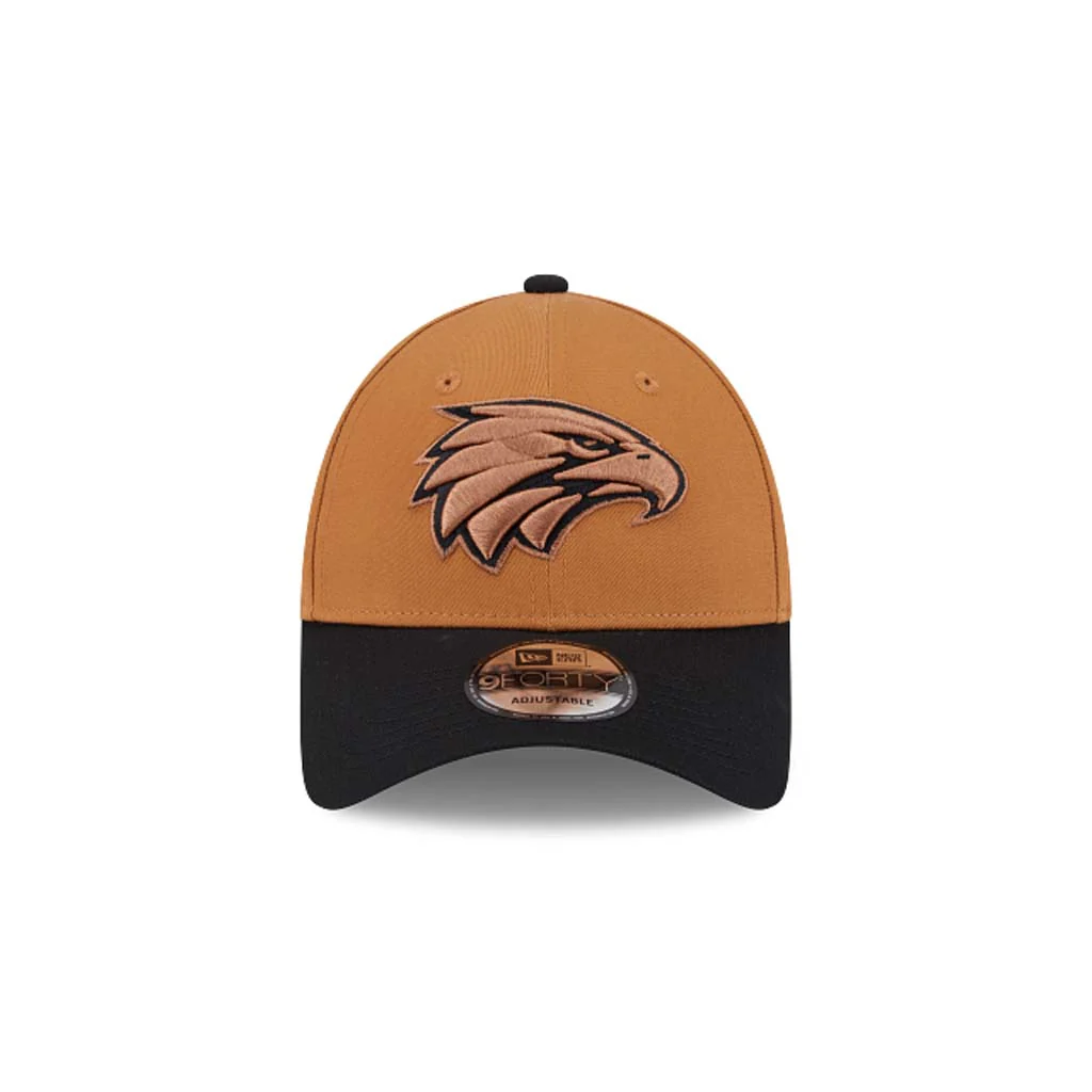 West Coast Eagles 9Forty Cap Light Brown Black - Image 2