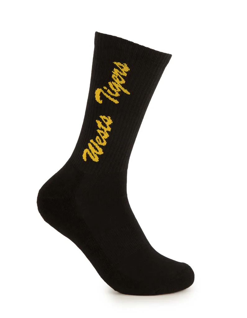Wests Tigers Black Sneaker Sock 2 Pack - Image 5